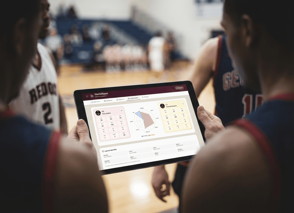 Terrain de basketball - Vue tactique